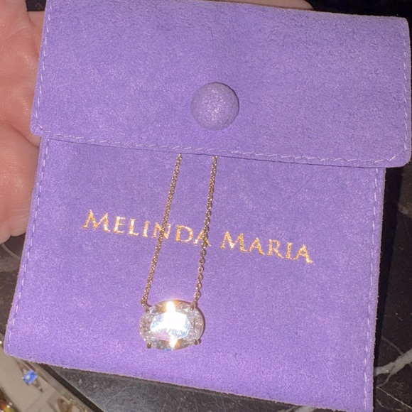 Melinda Maria “Hello Gorgeous!” Gold and diamondette necklace - Picture 3 of 5